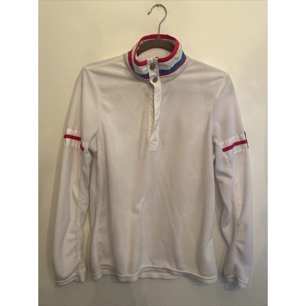 Bogner Fire and Ice White Microfleece 2nd Layer half zip womens top ski Sz Large